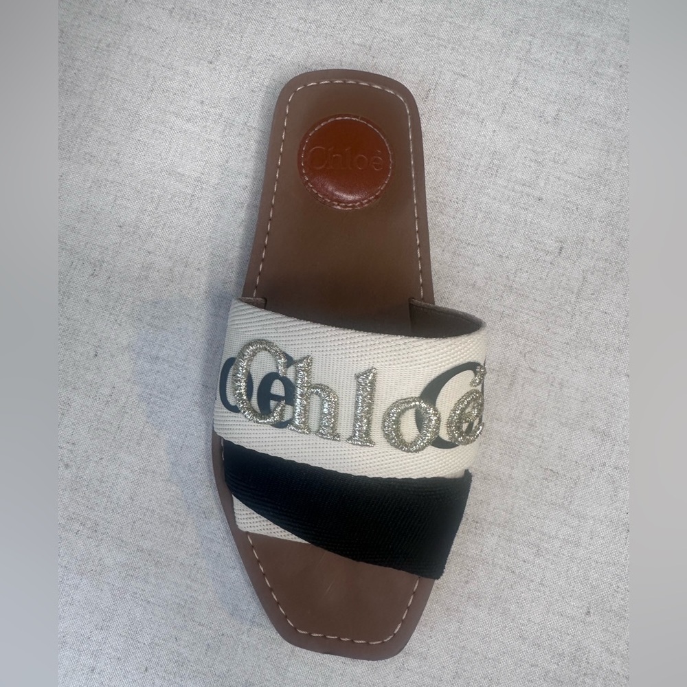 Chloe Black and White Sandals - Picture 3 of 13